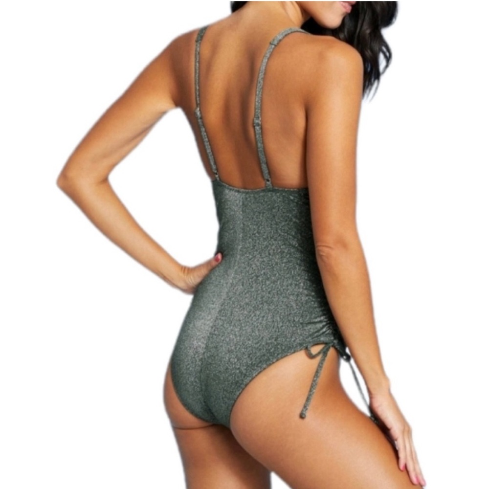 GLITTER GREEN ONE-PIECE SWIMSUIT - Picture 4 of 5